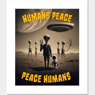 Humans Peace, Peace Humans, Retro Science Fiction Horror Posters and Art